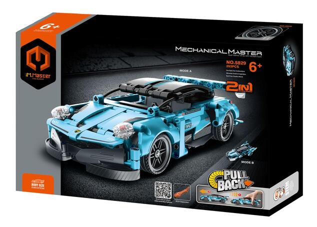 iM.MASTER Juego de construcción 2 en 1 coche de retroceso plástico 293 piezas