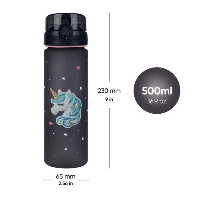 BAAGL Tritan-Flasche für Getränke Unicorn Gold, 500 ml