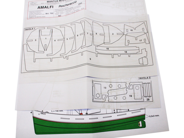 Mantua Model Rybárska loď Amalfi 1:35 kit