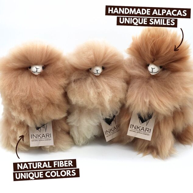 INKARI Jucărie de pluș Alpaca Small Monsterfluff Sandstone 23cm