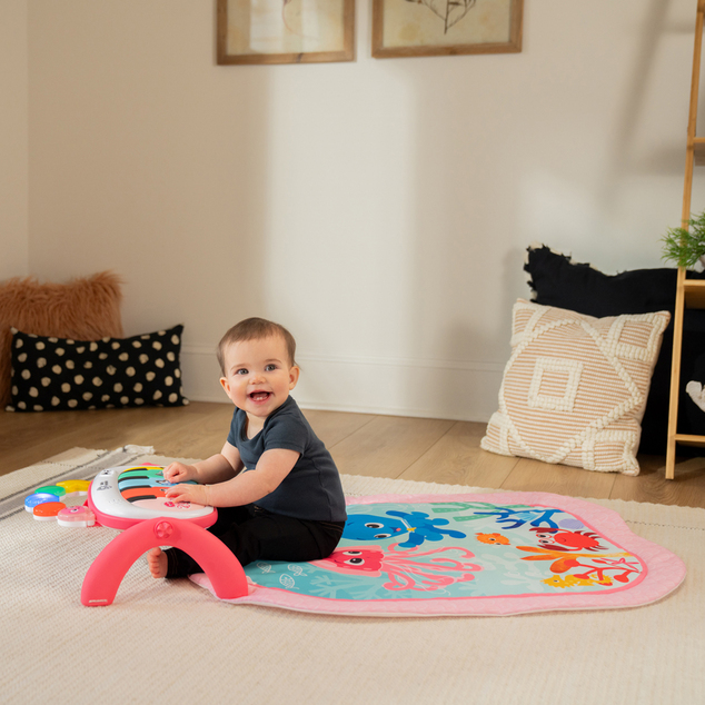 BABY EINSTEIN Igračka deka s aktivnostima 4u1 Kickin’ Tunes™ Jellyfish Jamboree™ 0m+