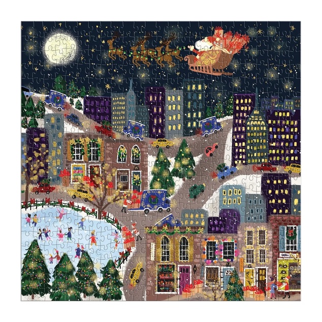 Galison Puzzle din folie Joy Laforme Orașul de Crăciun Presentville 500 piese