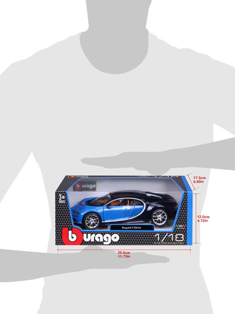 Bburago 1:18 Plus Bugatti Chiron blau / tiefblau