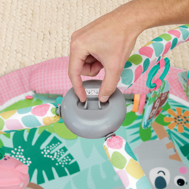 BRIGHT STARTS Tapis de jeu pour le développement moteur et sensoriel POP 'N Wiggle Rosy Rainforest™