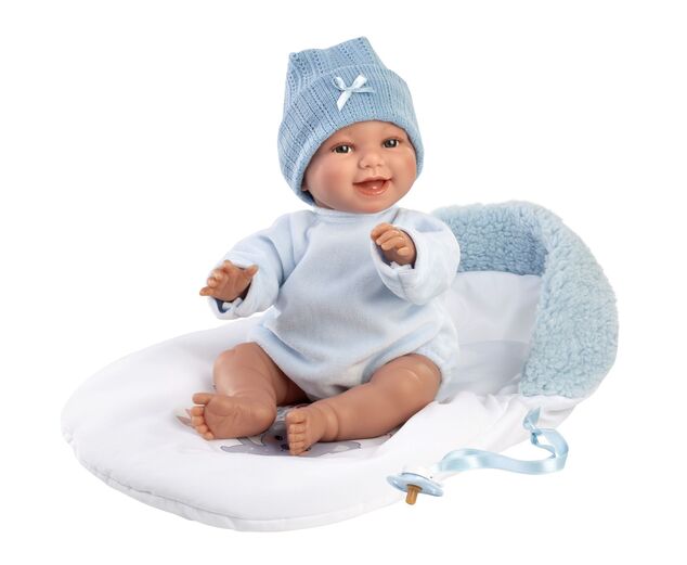 Llorens 63805 NEW BORN - muñeca bebé realista con sonidos y cuerpo de tela suave