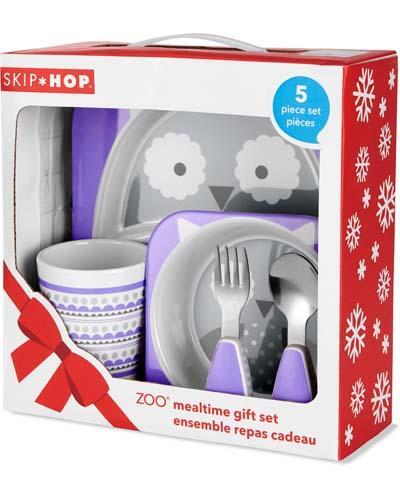 SKIP HOP Zoo Set regalo da pranzo in melamina Gufo Invernale 6 m+