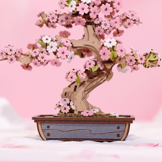 RoboTime Puzzle 3D in legno Bonsai sakura