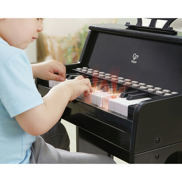 Hape Piano se stoličkou, čierne