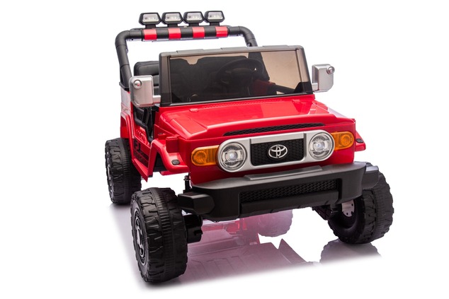 Elektrické autíčko Toyota FJ Cruiser XXL s pohonom 4x4, licencované (Dvojmiestne), červené