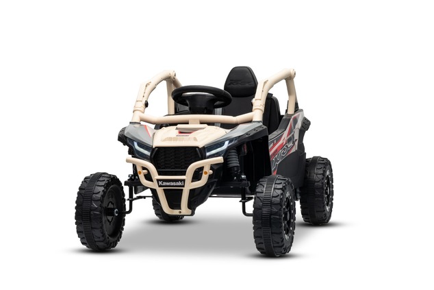 Elektrické autíčko Kawasaki TERYX KRX 1000 12V, khaki, jednomiestne, odpružená zadná nápra