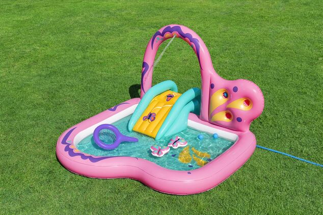 Bestway 53175 Detské nafukovacie herné centrum Butterfly Wonder, 180 x 180 x 117 cm
