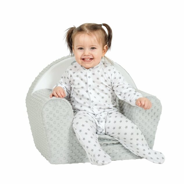 Detské kreslo z Minky New Baby Líška sivé