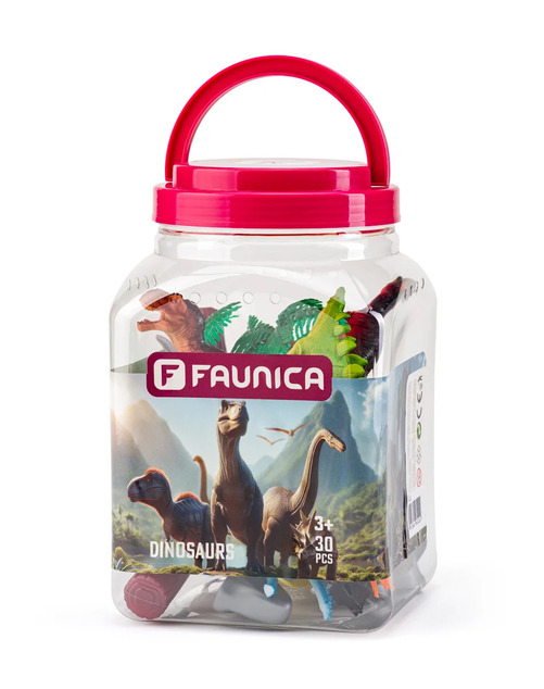 Tierspielfiguren Set in Mega Tube - Dinosaurier, 30 Figuren