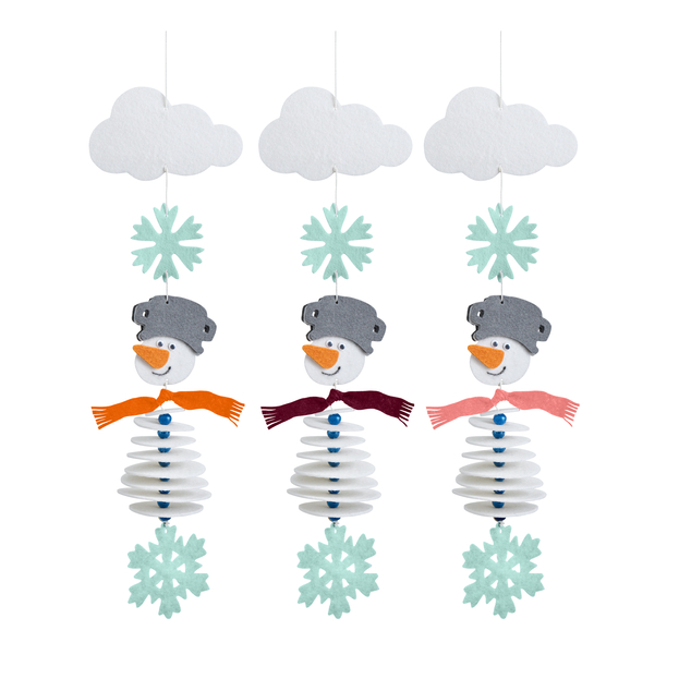 Haba Set creativo Primo infilare ghirlanda in feltro Pupazzo di neve