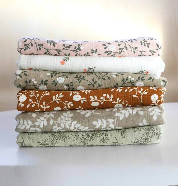A Little Lovely Company - Mušelínová osuška XL, blossom - dusty pink