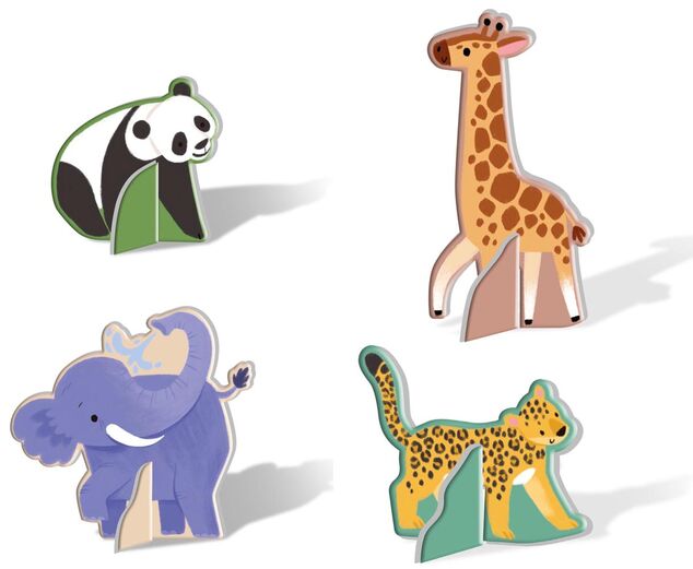 KukiKuk 80056 - Velké puzzle loto Výlet do ZOO