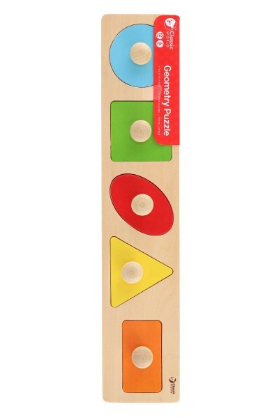 Inserisci 5 pezzi di forme geometriche in legno per i più piccoli