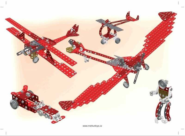 Merkur Red Baron, 680 dielov, 40 modelov