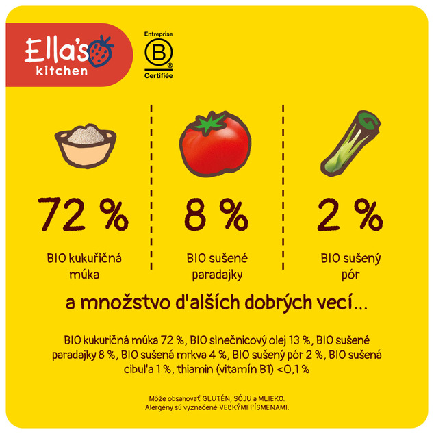 Ella's Kitchen BIO Chrumky paradajka a pór (20 g)