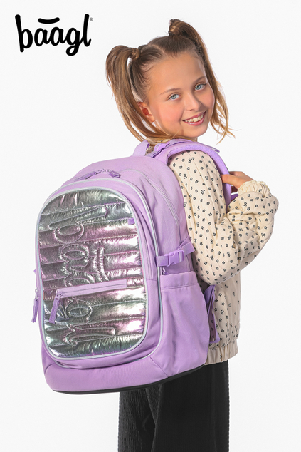 BAAGL Školský batoh Core Lavender