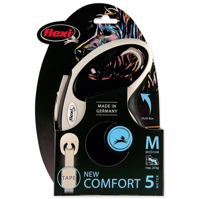 Vodítko Flexi New Comfort páska M čierne 5m