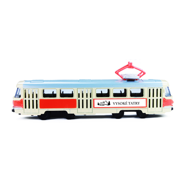Tram retrò in metallo 16 cm Alti Tatra