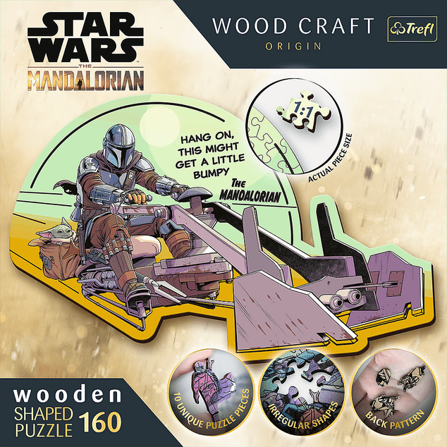 Trefl Drevené puzzle 160 dielikov - The Mandalorian - Reunite