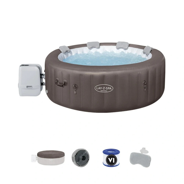 Bestway 6001S Jacuzzi LAY-Z-SPA® Dominica HydroJet™ para 6 personas (Ahorro de energía) 196 x 71 cm