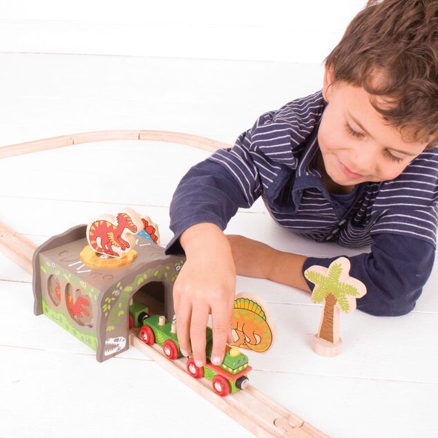 Bigjigs Rail Dinosaurí tunel T-Rex