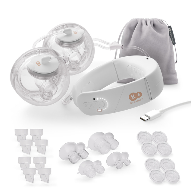 KINDERKRAFT Pumpica za majčino mlijeko s funkcijom zagrijavanja vrata Double Hands-free Gentlenes