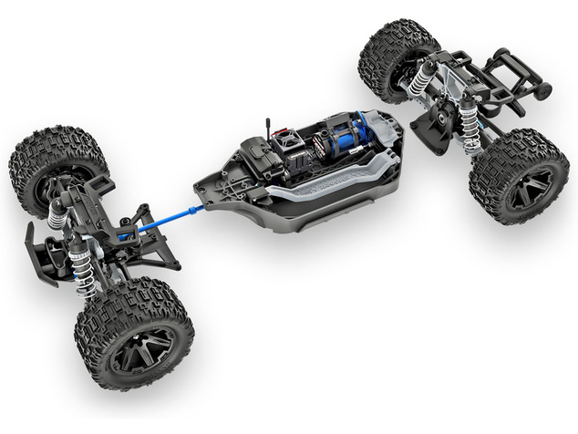 Traxxas Rustler 4x4 1:10 VX3 RTR albastru