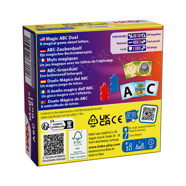 Haba Play&amp;Learn Juego educativo de palabras mini ABC a partir de 6 años
