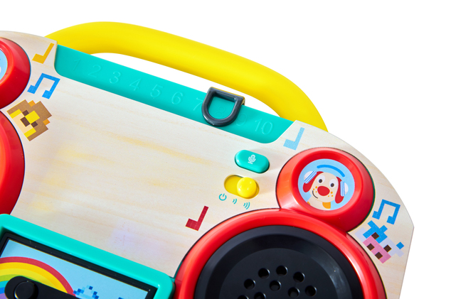 Hape Boombox rádio s mikrofónom Pixelz - so svetelnými a zvukovými efektmi