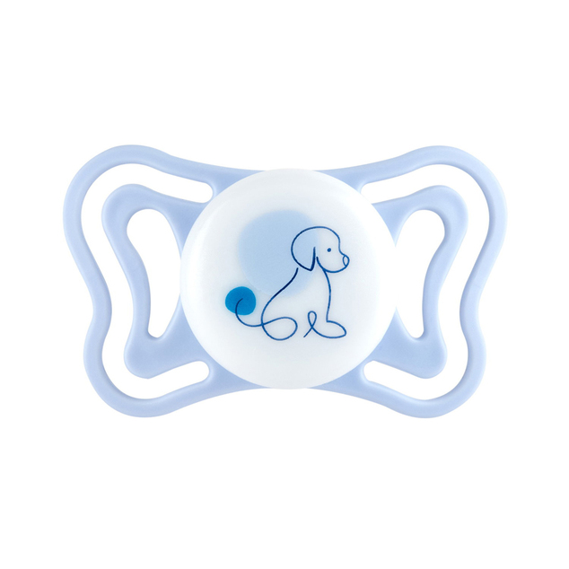 CHICCO Cumlíky Physioforma Light silikónové ortodontické modré 2-6m, 2 ks