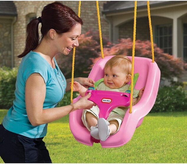 Little Tikes Hojdačka 2 v 1 Snug 'n Secure - ružová