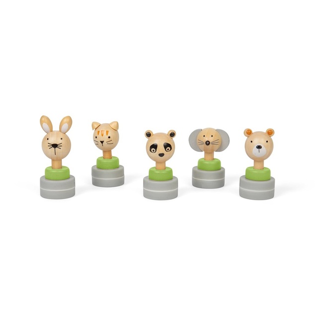 Bigjigs Toys Drevené atramentové pečiatky Zvieratká 1 ks