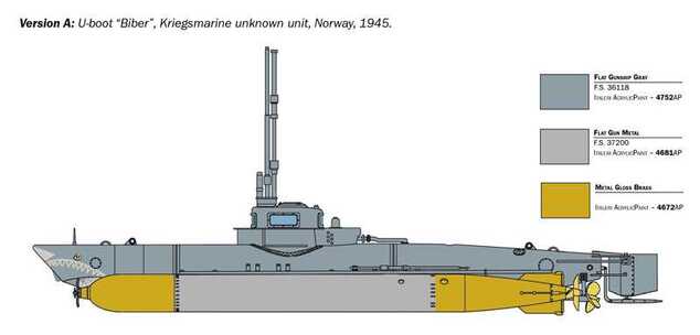 Modellbausatz U-Boot 5609 - U-BOOT BIBER (1:35)