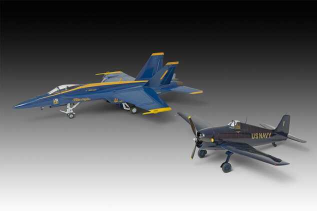 Geschenk-Set Flugzeug 05613 - F/A-18E &amp; Hellcat (Blue Angels) (80. Jubiläum) (1:72)