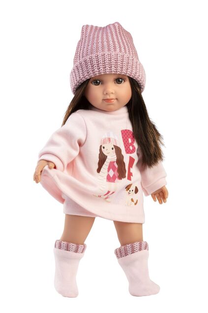 Llorens 53561 SARA - muñeca realista con cuerpo de tela suave