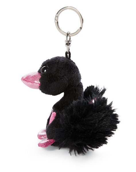 NICI Schlüsselanhänger Love Schwarzer Schwan 8cm, GRÜN