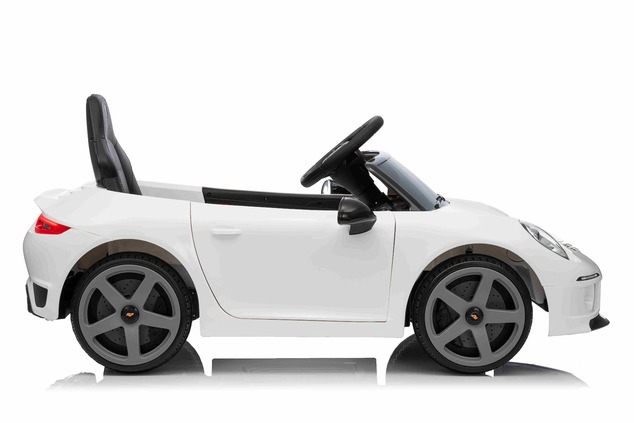 Elektrické autíčko RUF GT 12V, biele, Otváracie dvere, 2.4 GHz diaľkové ovládanie, LED sve
