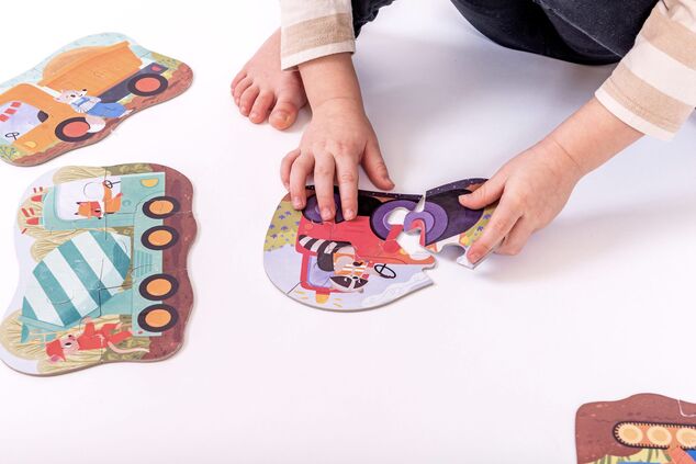 KukiKuk 80060 - Grandi puzzle Macchine da costruzione