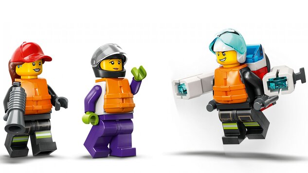 LEGO® City 60373 Barcă și barcă de salvare a incendiilor