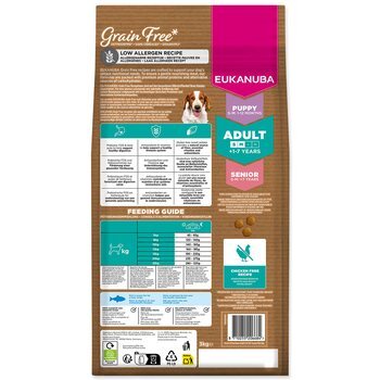 Krmivo EUKANUBA Grain Free Adult Small &amp; Medium rich in ocean fish 3 kg