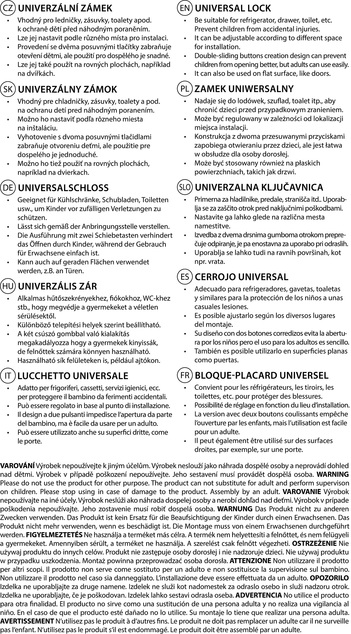 Univerzálný zámok, white/grey
