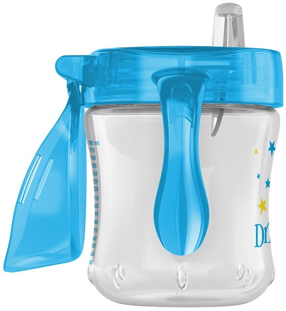 Dr.Browns Becher mit weichem Mundstück 180ml blau 6m+