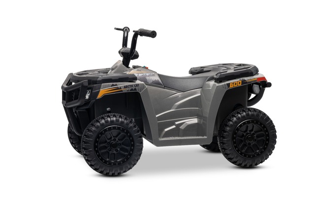 Licencovaná elektrická štvorkolka Arctic Cat 12V so zadným pohonom, sivá, LED svetlá, Líti