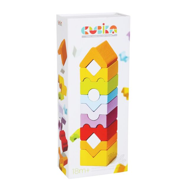 CUBIKA 14996 Veža XI - drevená skladačka 12 dielov