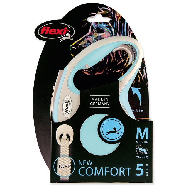 Vodítko Flexi New Comfort páska M svetlo modré 5m