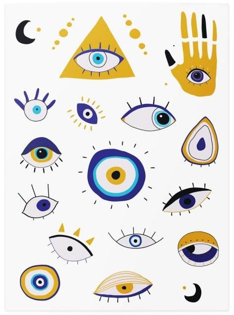TATTonMe Vodeodolné dočasné tetovačky Hypno Eyes mix